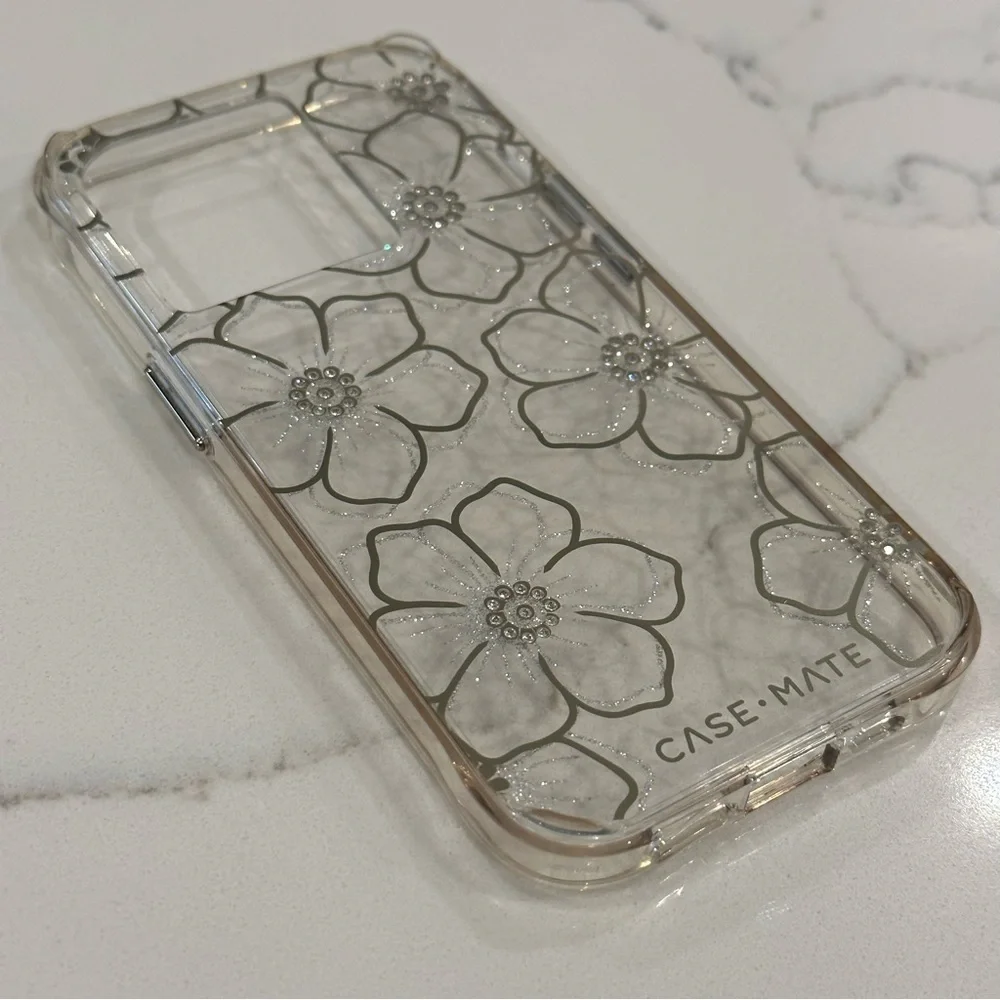 Case-Mate Floral Gems Series Hardshell Protective Cover For Apple iPhone 14 Pro